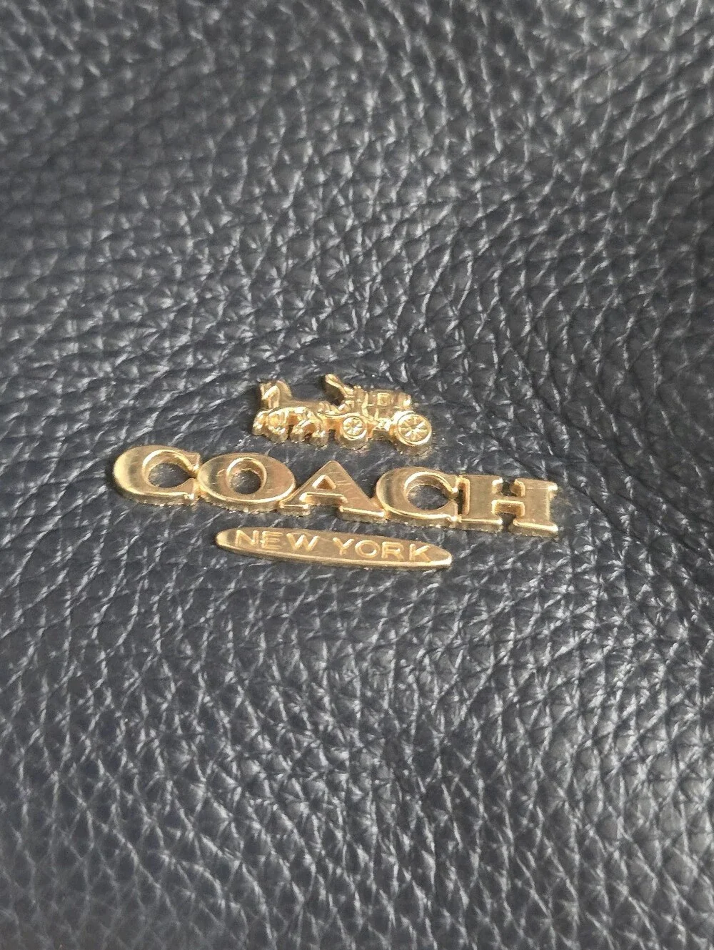 Coach Kacey C6229 Navy Blue Pebbled Leather Crossbody Bag Purse